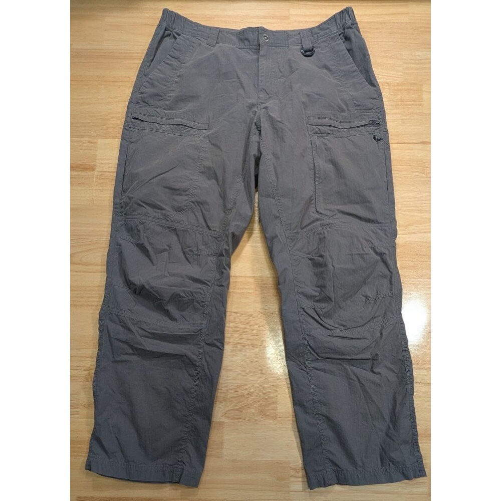 Gander Mountain Guide Series Pants Mens L 36x32 Actual 34x31 Cargo Gray Nylon